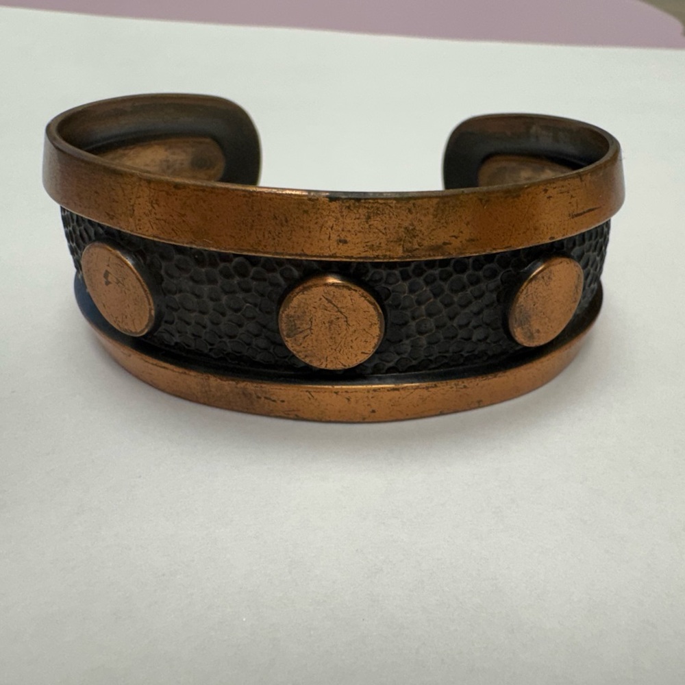 Bell Trading Post Copper and Black Wide Unisex Cuff Bracelet